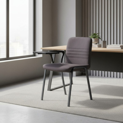 Silla de oficina de lujo, silla de diseño de tela de escritorio, silla de diseñador de muebles de metal nueva.