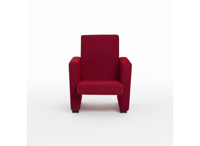 Sillón Sofá de 1 plaza Diseño de lujo Rojo Silla Clásico Tela Textil Nuevo