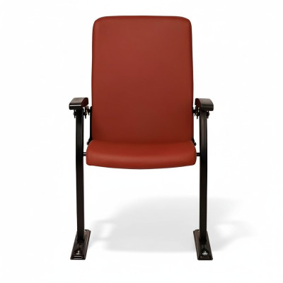 Sillón sofá de 1 plaza para teatro, diseño de lujo en color rojo, sillón art déco de tela nuevo.