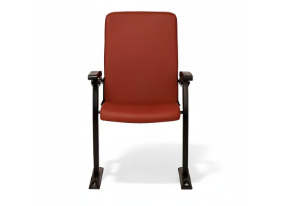 Sillón sofá de 1 plaza para teatro, diseño de lujo en color rojo, sillón art déco de tela nuevo.