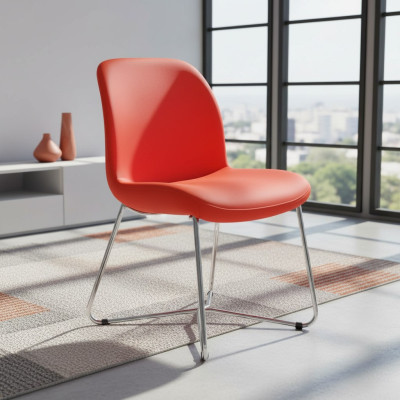 Sillas de lujo de diseño naranja acolchado Sillas de muebles de oficina nuevos muebles textiles