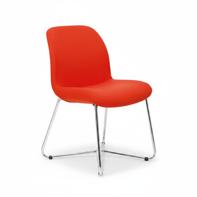 Sillas de lujo de diseño naranja acolchado Sillas de muebles de oficina nuevos muebles textiles