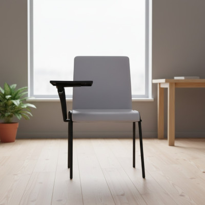 Moderno sillón de alta calidad, diseño elegante, sillón gris, silla de oficina nueva.