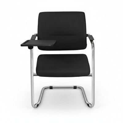Silla negra elegante, silla moderna de alta calidad, silla de oficina de diseño nueva.