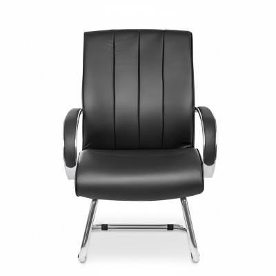 Silla de oficina acolchada de cuero negro para jefe, silla de oficina, sillas de ordenador, muebles de silla nuevos.