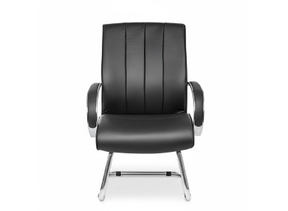 Silla de oficina acolchada de cuero negro para jefe, silla de oficina, sillas de ordenador, muebles de silla nuevos.
