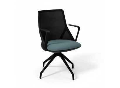 Sillas de oficina negras lujosas. Sillón tapizado. Silla. Silla giratoria.