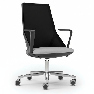 Sillas de oficina de lujo negras, silla tapizada moderna de diseño de muebles.