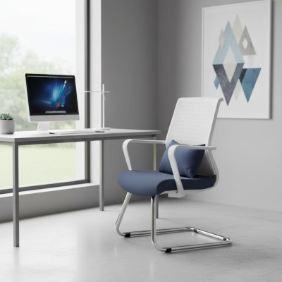 Silla de oficina moderna blanca Silla de juego Silla de escritorio Silla giratoria Silla de jefe Silla nueva