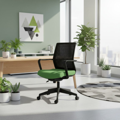 Silla de oficina giratoria de jefe nueva silla Silla de oficina moderna verde Silla de juego nueva