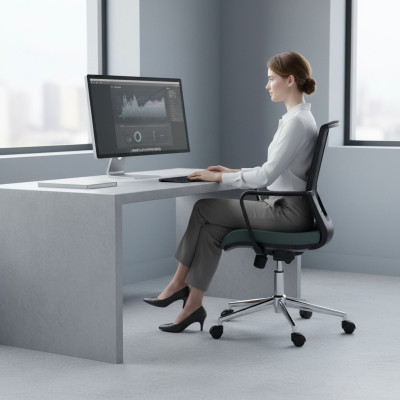 Silla de oficina giratoria, silla de escritorio nueva, silla ejecutiva moderna, silla de juegos verde nueva.