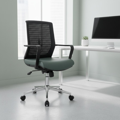 Silla de oficina giratoria, silla de escritorio nueva, silla ejecutiva moderna, silla de juegos verde nueva.