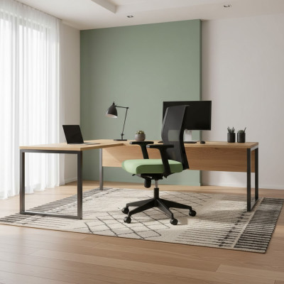 Sillas de oficina de lujo verdes, sillas de ordenador acolchadas, muebles de silla de escritorio.
