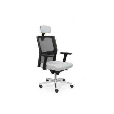 Sillas de oficina gris Silla de escritorio Silla giratoria Sillón de jefe Diseño de malla Silla de oficina