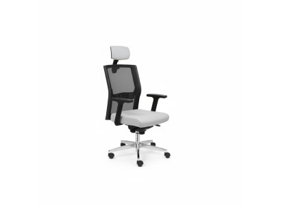 Sillas de oficina gris Silla de escritorio Silla giratoria Sillón de jefe Diseño de malla Silla de oficina