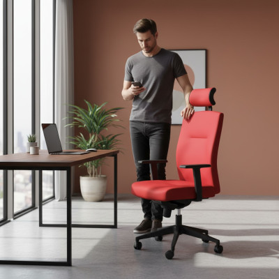 Moderna silla de juego de alta calidad roja giratoria sillón ejecutivo silla de oficina nueva