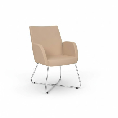 Diseño Silla Sillón Tapizado Sillas Lujo Textil Butaca Beige Silla de Oficina