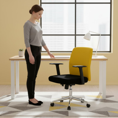 Silla de oficina amarilla moderna Silla de juegos Silla de oficina Silla nueva nuev.