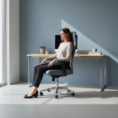 Silla de oficina gris Silla de juego Silla de oficina Silla giratoria Nuevo Sillón Textil Nuevo