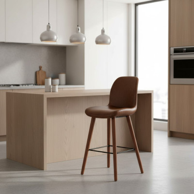 Silla de comedor de lujo marrón Silla Diseño Silla Silla de respaldo Muebles Silla de madera Nuevo