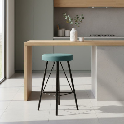 Silla de comedor de lujo redonda azul Sillas Silla Diseño Sillón Muebles Tela Nuevo