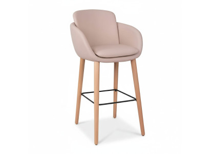 Taburete de bar Taburete de bar beige Cuero artificial Diseño Taburetes de bar Taburete Sillas Hocker