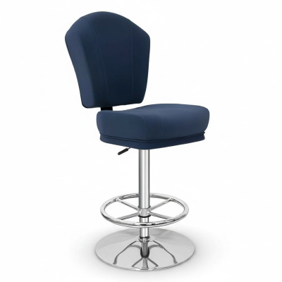 Taburete de bar moderno, silla de diseñador de metal para comedor, taburete de bar azul nuevo.