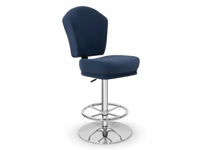 Taburete de bar moderno, silla de diseñador de metal para comedor, taburete de bar azul nuevo.