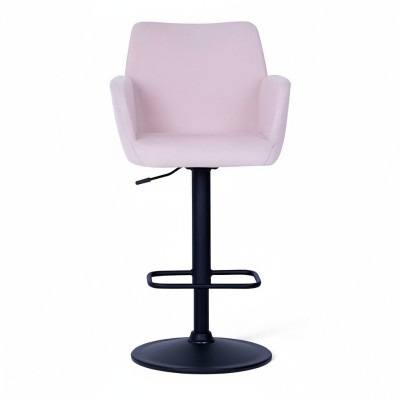Taburete Bar Rosa Elegante Taburete de Bar Silla de Comedor de Metal Diseñador Nuevo