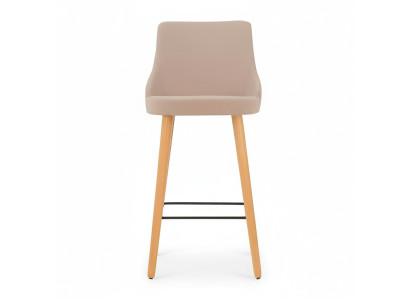 Taburete de bar moderno, silla de diseñador de madera, taburete de comedor, taburete de bar beige nuevo.