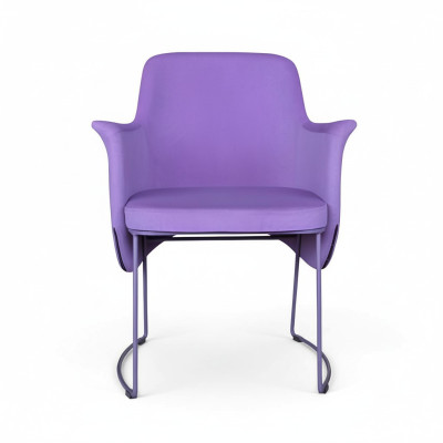 Silla de comedor Silla Silla de cocina Sillón Asiento Tela Moderno Madera Lila