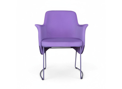 Silla de comedor Silla Silla de cocina Sillón Asiento Tela Moderno Madera Lila