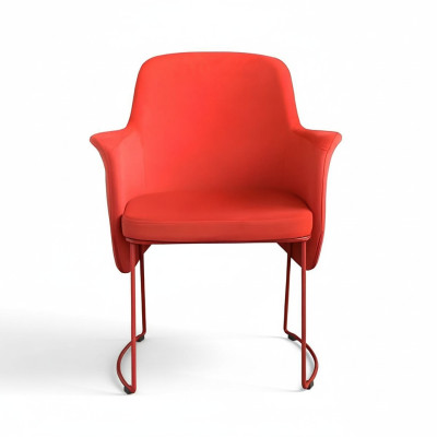 Silla de comedor moderna Silla de cocina Butaca Asiento Tapizado Moderno Madera Rojo