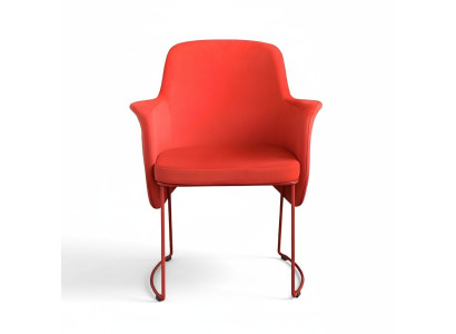 Silla de comedor moderna Silla de cocina Butaca Asiento Tapizado Moderno Madera Rojo