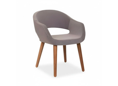 Silla de comedor gris silla de salón silla con reposabrazos sillas de diseñador de madera