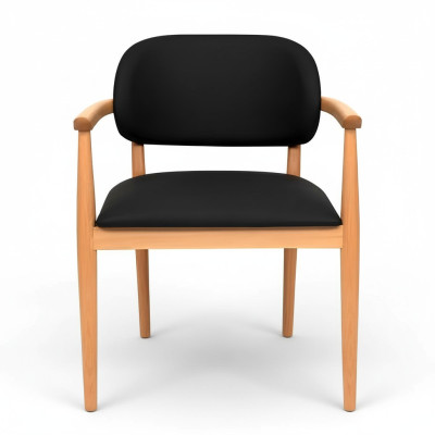 Silla de salón negro diseño silla de comedor de lujo individual muebles de madera