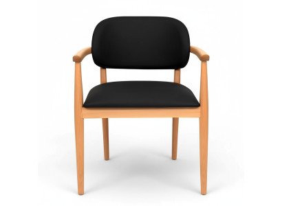 Silla de salón negro diseño silla de comedor de lujo individual muebles de madera