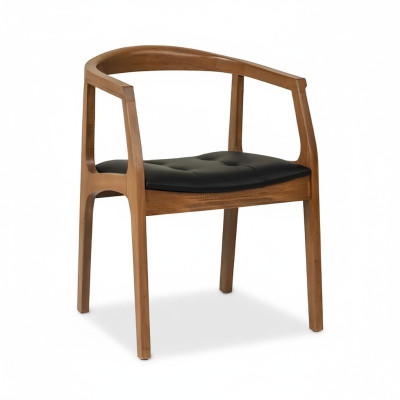 Silla de madera elegante, sillas de comedor, individual marrón, sillón de lujo de un asiento