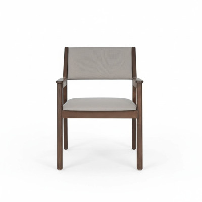 Sillas de comedor, asiento gris, silla elegante de diseñador de lujo.