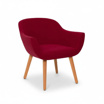 Estilo de silla de diseñador elegante y roja Silla de madera Silla de comedor Muebles de diseñador