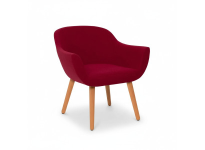 Estilo de silla de diseñador elegante y roja Silla de madera Silla de comedor Muebles de diseñador