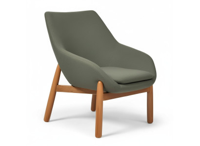 Silla verde para el comedor, sillas de sala de estar, diseñadas para una persona, con patas de madera.