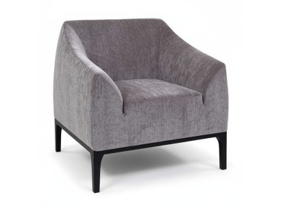 Sillón gris para la sala de estar, sillón individual tapizado, sillón reclinable moderno.
