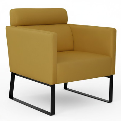 Sillón de salón marrón, sillón reclinable de tela Lounge de lujo de una plaza.