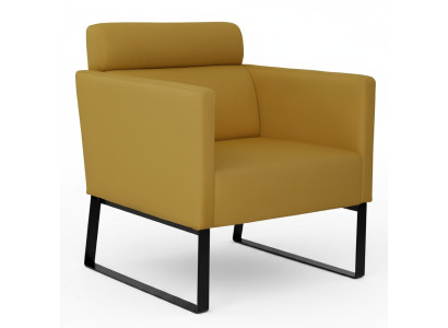 Sillón de salón marrón, sillón reclinable de tela Lounge de lujo de una plaza.