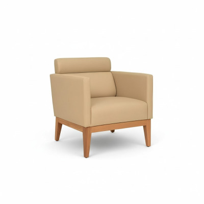 Sillón Club beige Relax individual Sillón de diseñador para salón de un asiento