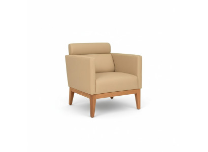 Sillón Club beige Relax individual Sillón de diseñador para salón de un asiento