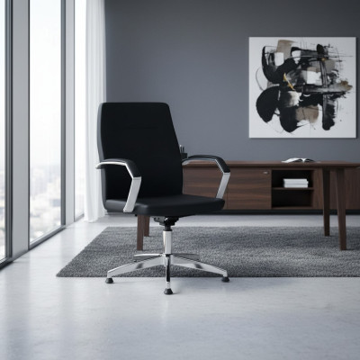 Sillón de cuero acolchado giratorio sillas de ordenador muebles silla de oficina sillón de dirección
