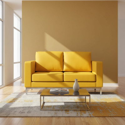 Sofá de esquina de piel sintética de diseño moderno de 2 plazas para el salón, sofá nuevo.