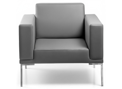 Sillón de televisión gris, diseño de sillón tapizado, sillón reclinable relajante de una plaza.